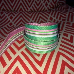 Eliza B Preppy Green Pink Large Belt